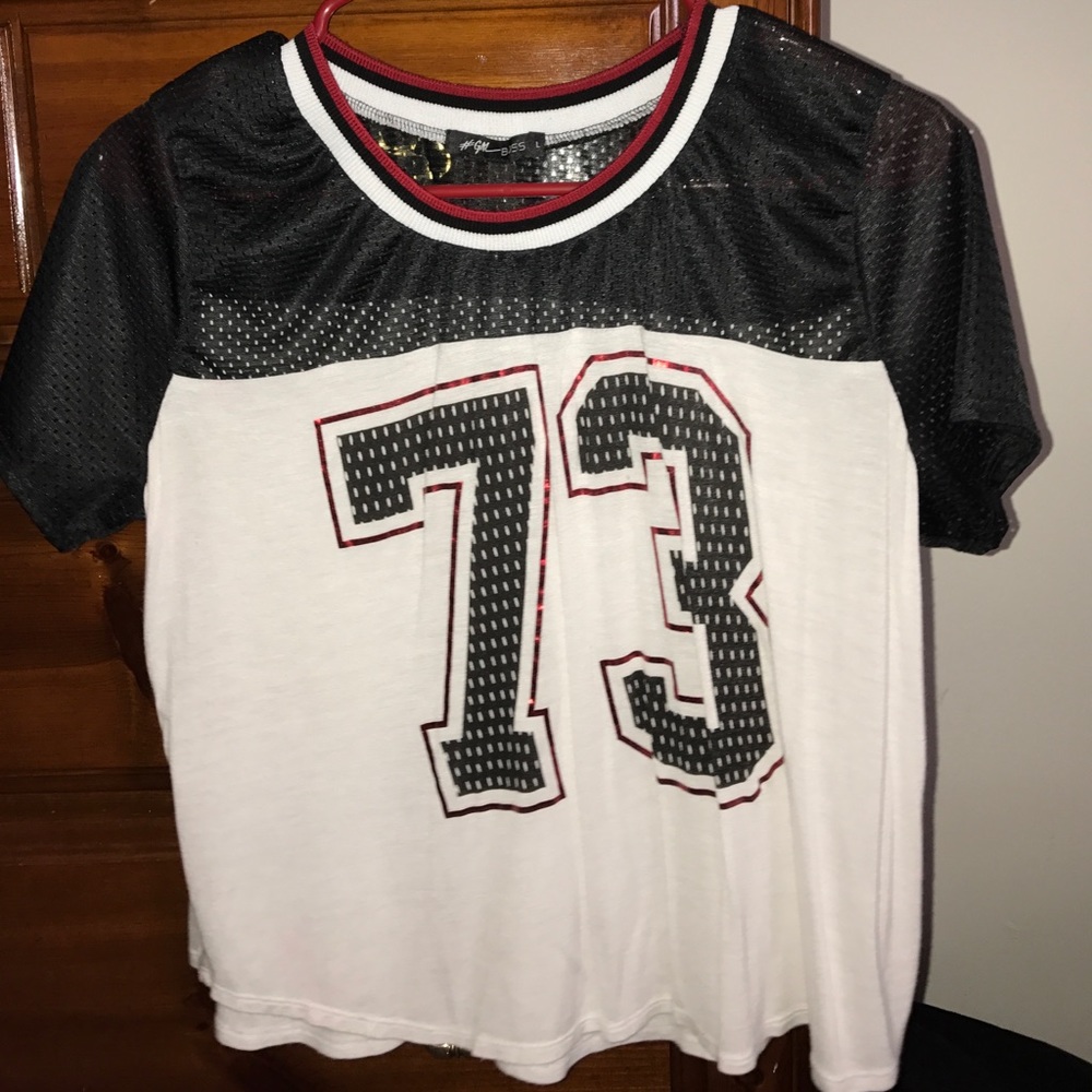 Black White Red Shirt
