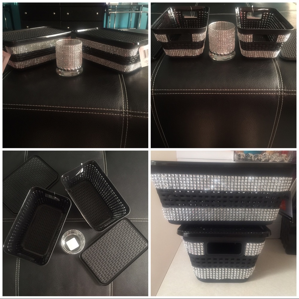 💙Storage Bins & Glam holder💙