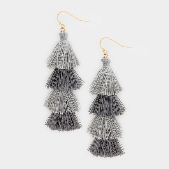 Hannah Beury Jewelry - Layered Tassel Earrings