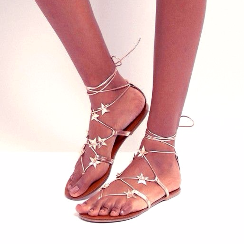 ASOS- New Look Star Lace Up Flat Sandal