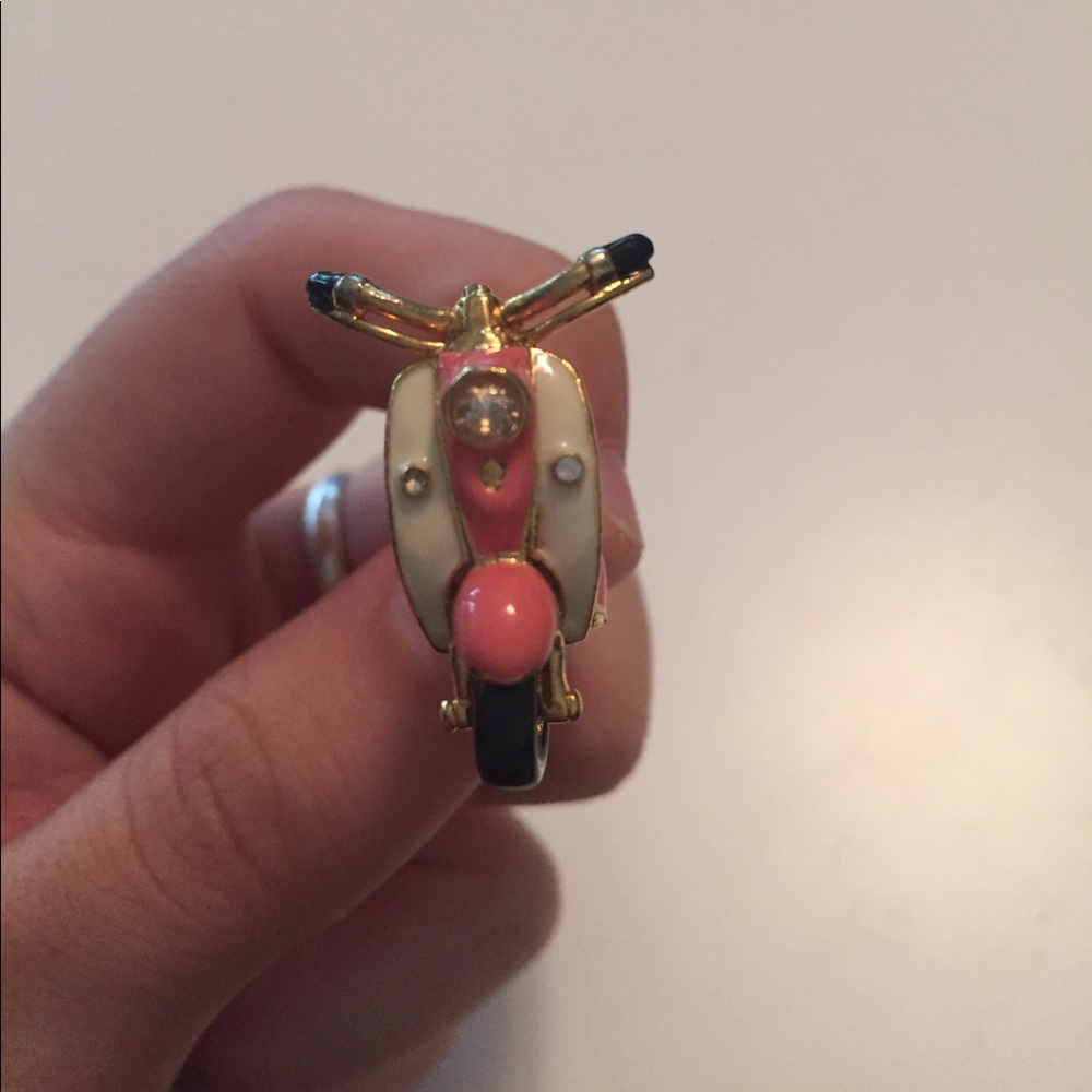 Pink and white moped Juicy Couture charm
