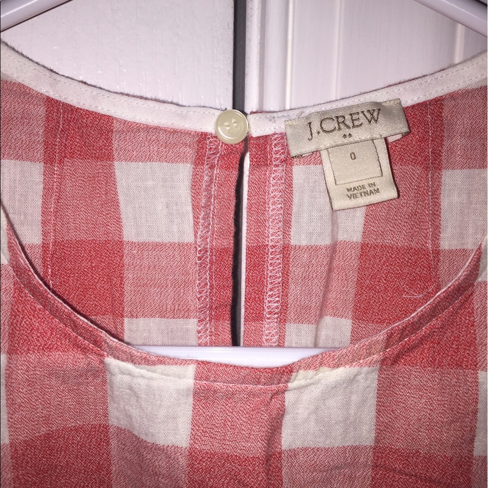 J. Crew sleeveless gingham blouse