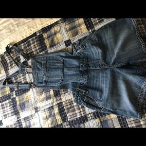 Jean short overalls