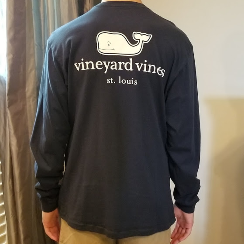 Vineyard Vines Mens Small long sleeve tee navy