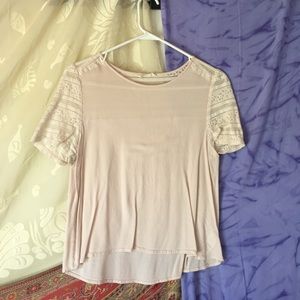 cream/pink t shirt
