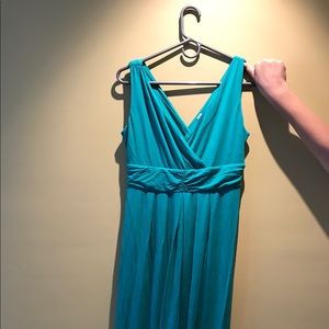 Flowing sea green maxi dress