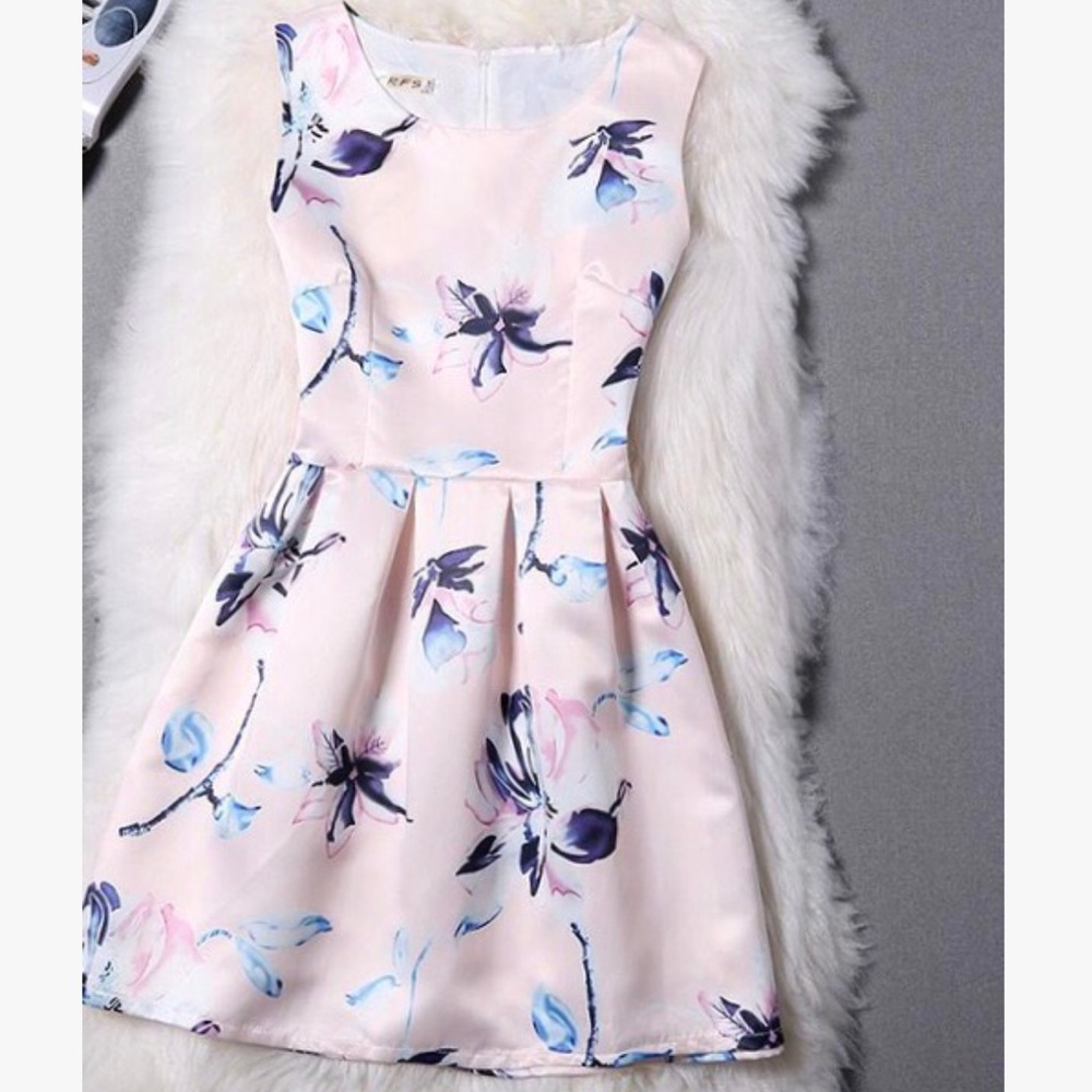 Satin dress in carnation pink
