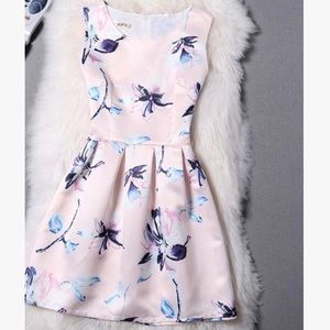 Satin dress in carnation pink