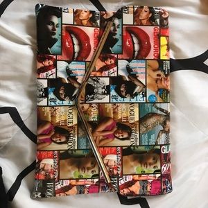 Magazine Designed Clutch Bag