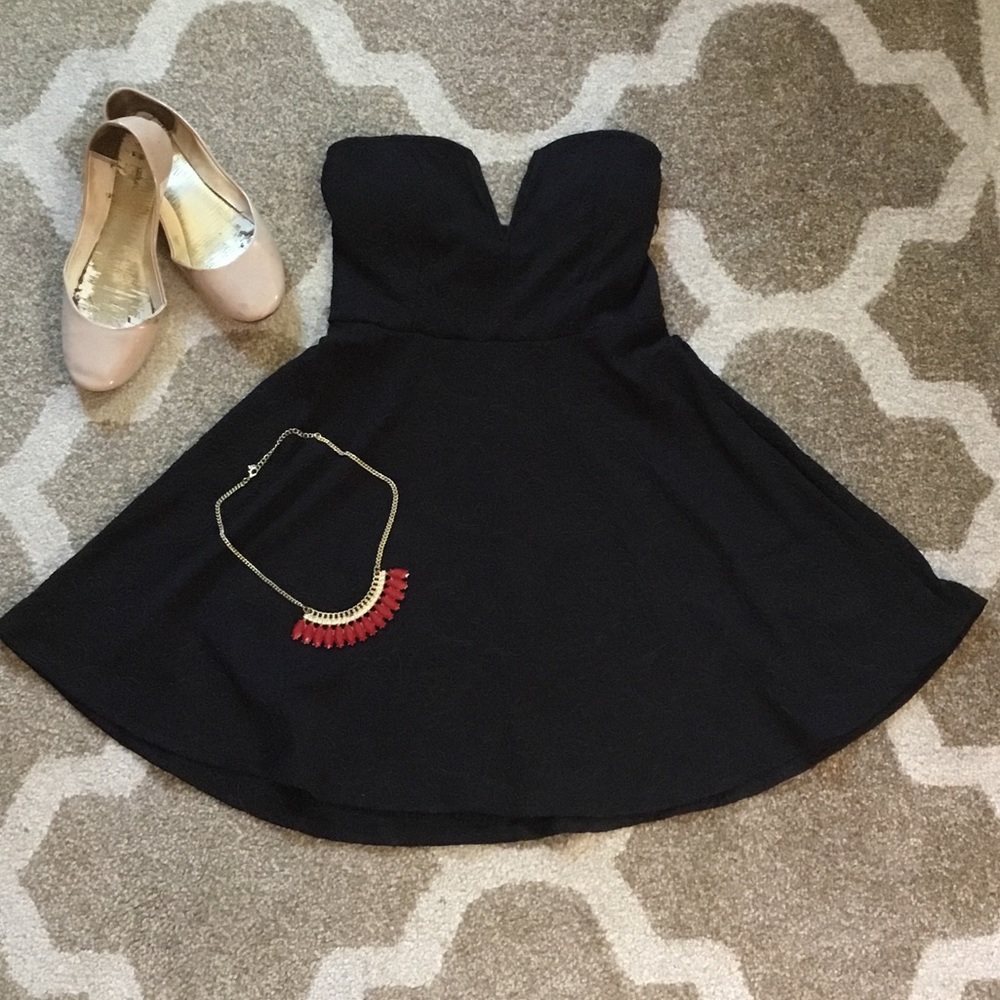 Deb Black Strapless Dress