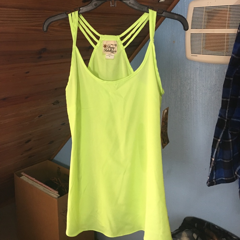 Lime green top