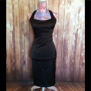 Cache Black Halter Dress Size 6
