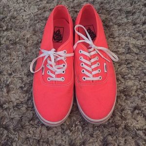 Neon coral vans