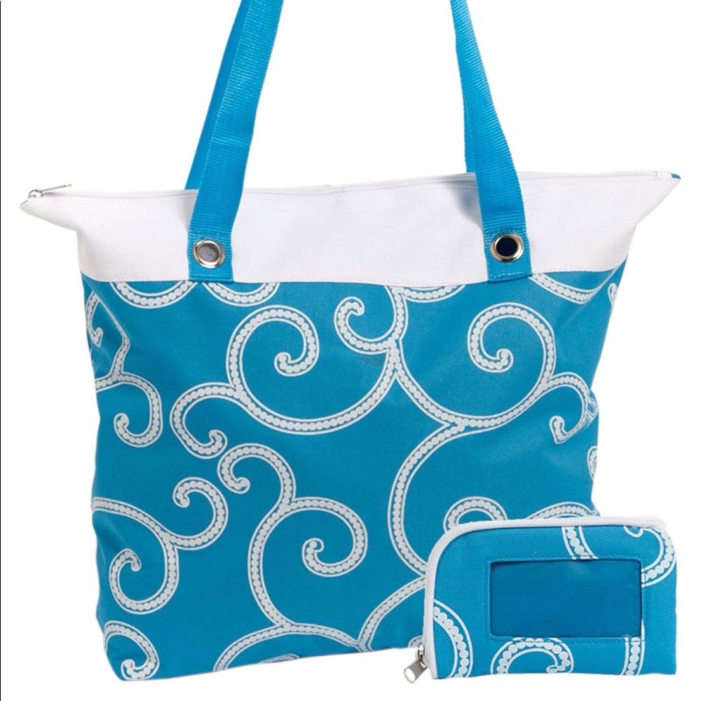 Wave Beach Tote and Wallet