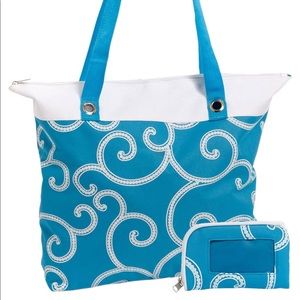 Wave Beach Tote and Wallet