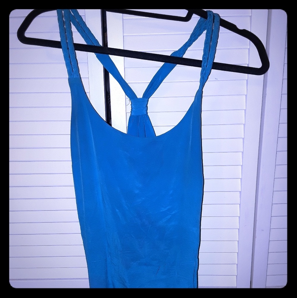 Amanda Uprichard Silk Braided Racerback Flowy Tank