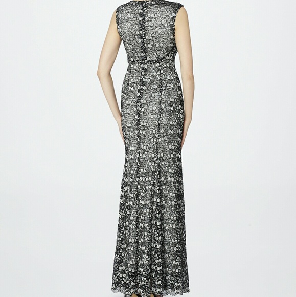 Faux Wrap Stretch Lace Gown - Picture 2 of 3