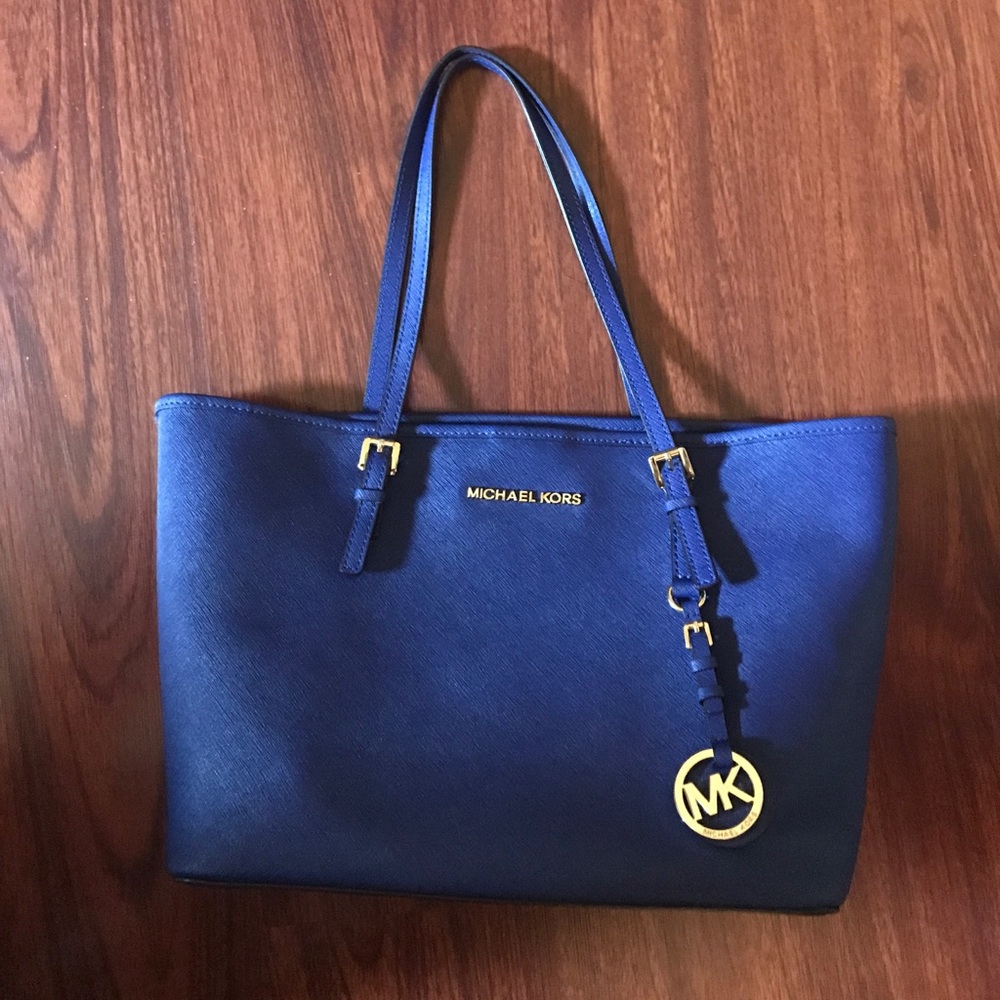 Royal Blue Michael Kors Jet Set Travel Tote