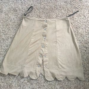 Altar'd State suede button up skirt