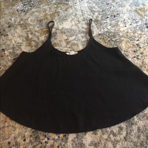 Black flowy crop top