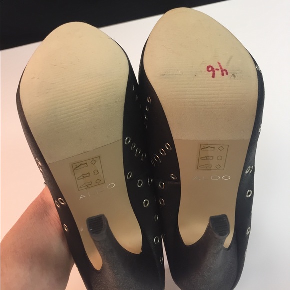 ALDO leather eyelet / studded heels - Sz: 6 - Picture 4 of 4