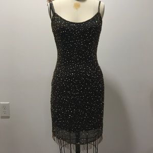100% Silk Sequin Vintage Badge Dress