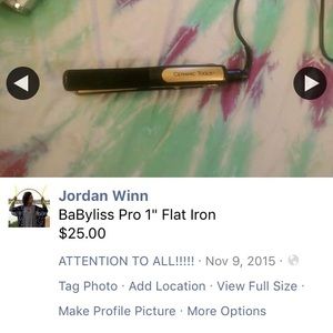 BaByliss pro 1" flat iron