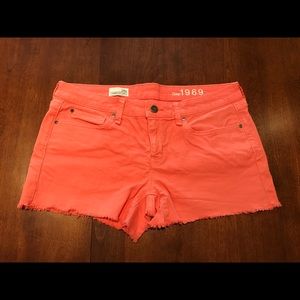Coral summer cut-offs, classic Gap style!