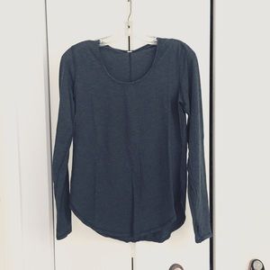 Lululemon Longsleeve Basic Shirt in Gray
