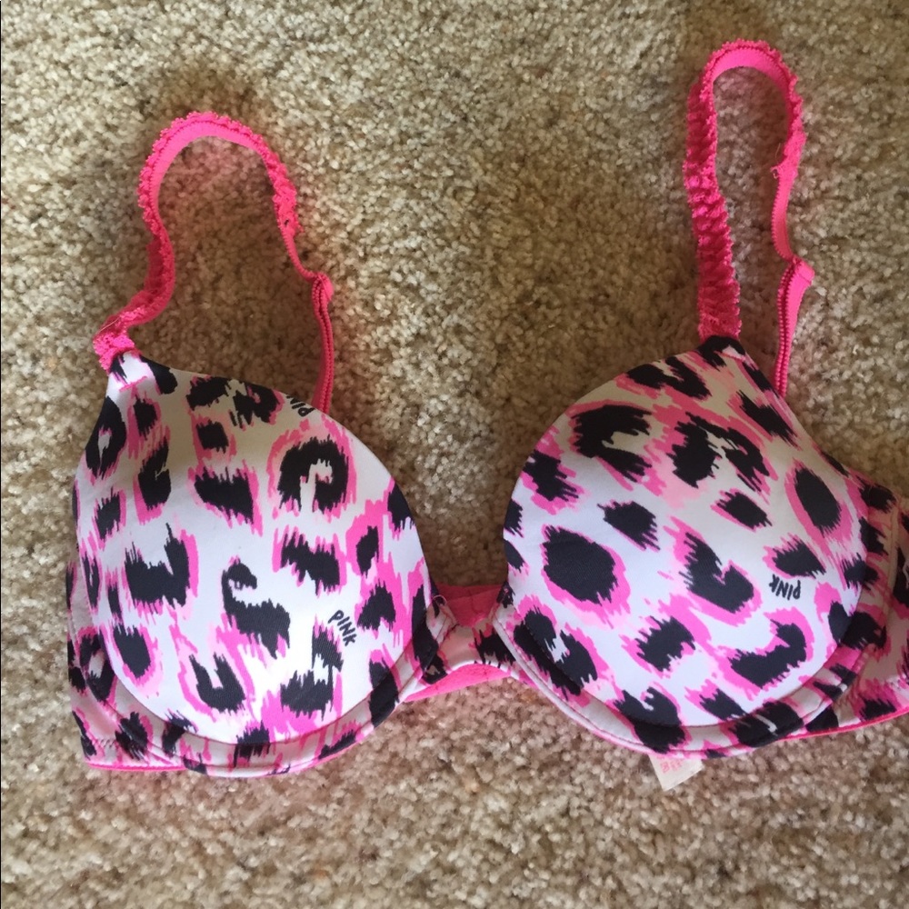 PINK cheetah pattern bra