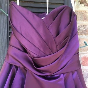 Plum David's Bridal Strapless Gown