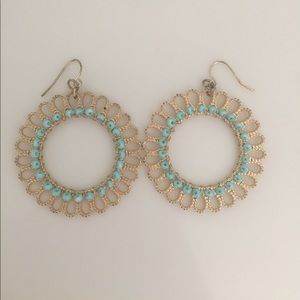 Turquoise loop earrings!!