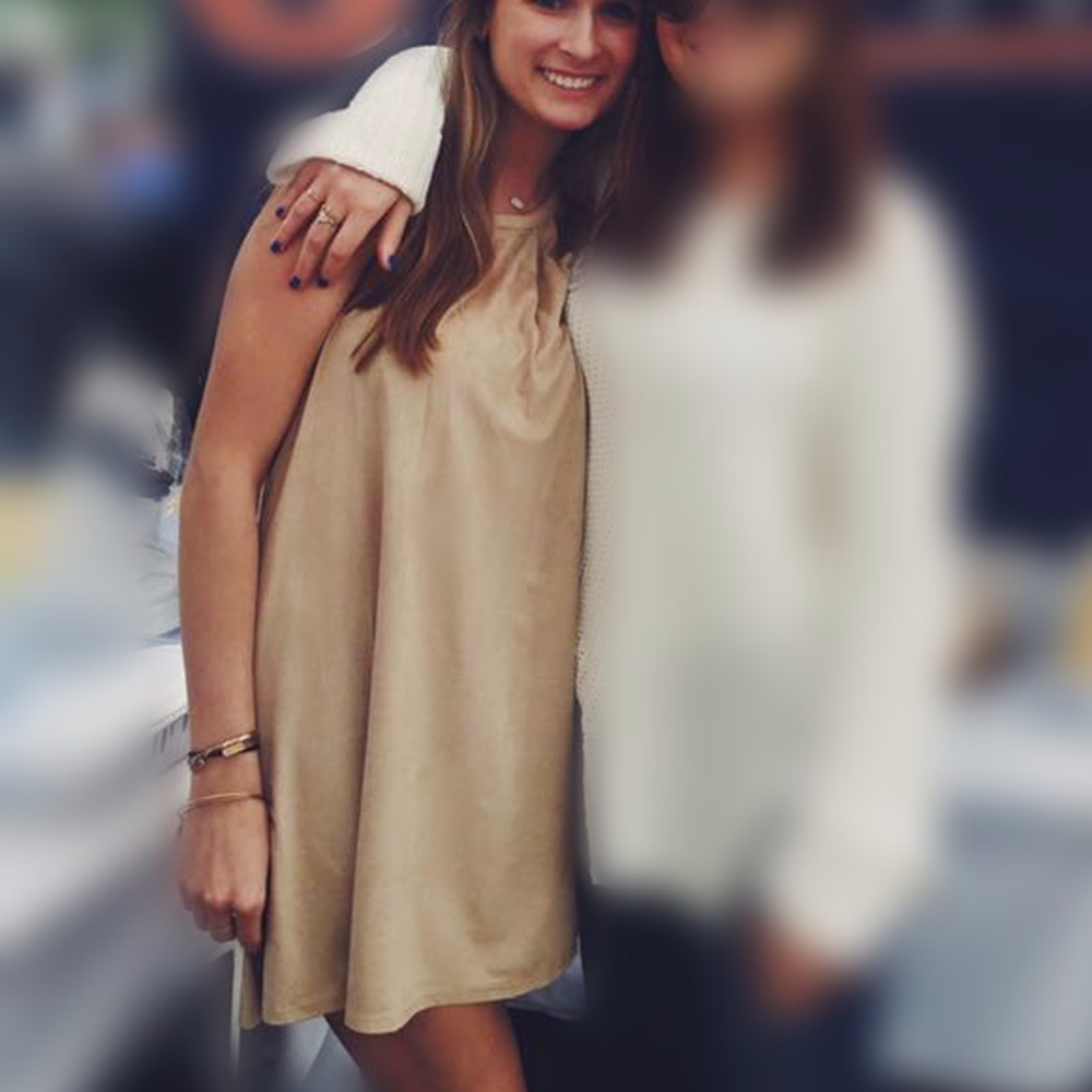 Suede Halter Dress