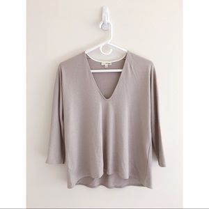 Wilfred Free Reposa 3/4 Sleeve Shirt in Light Grey