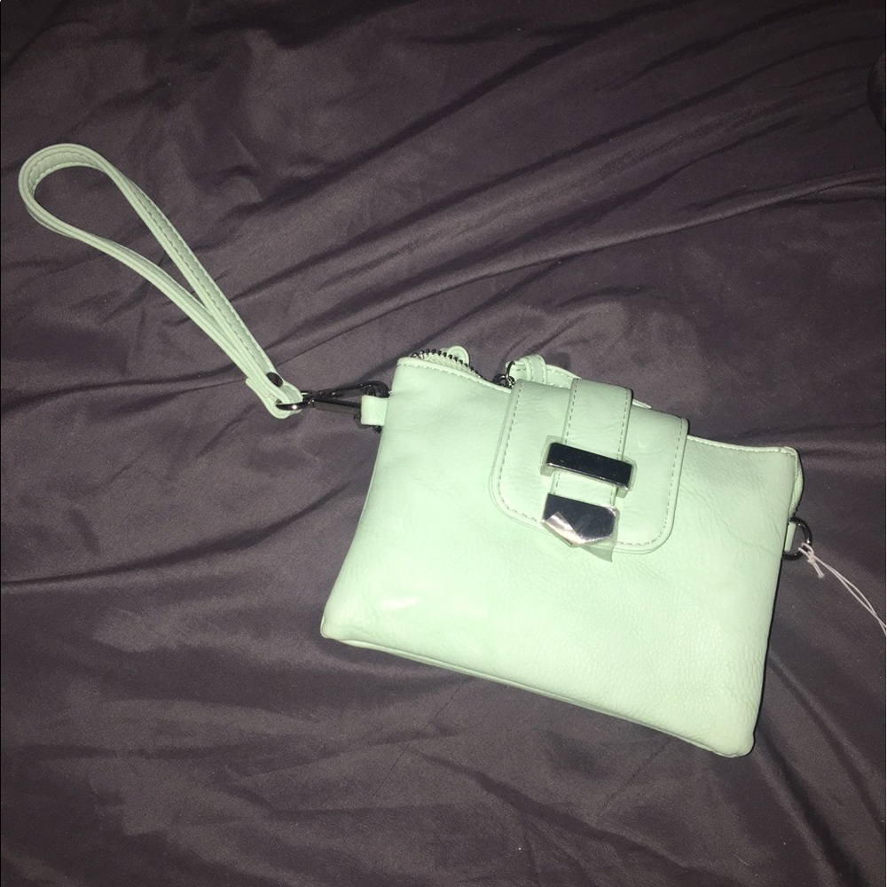 Charming Charlie mint green wristlet