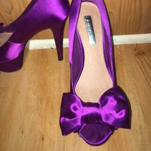 Purple high heels