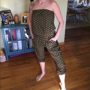 Flower of life jumpsuit romper hippie boho