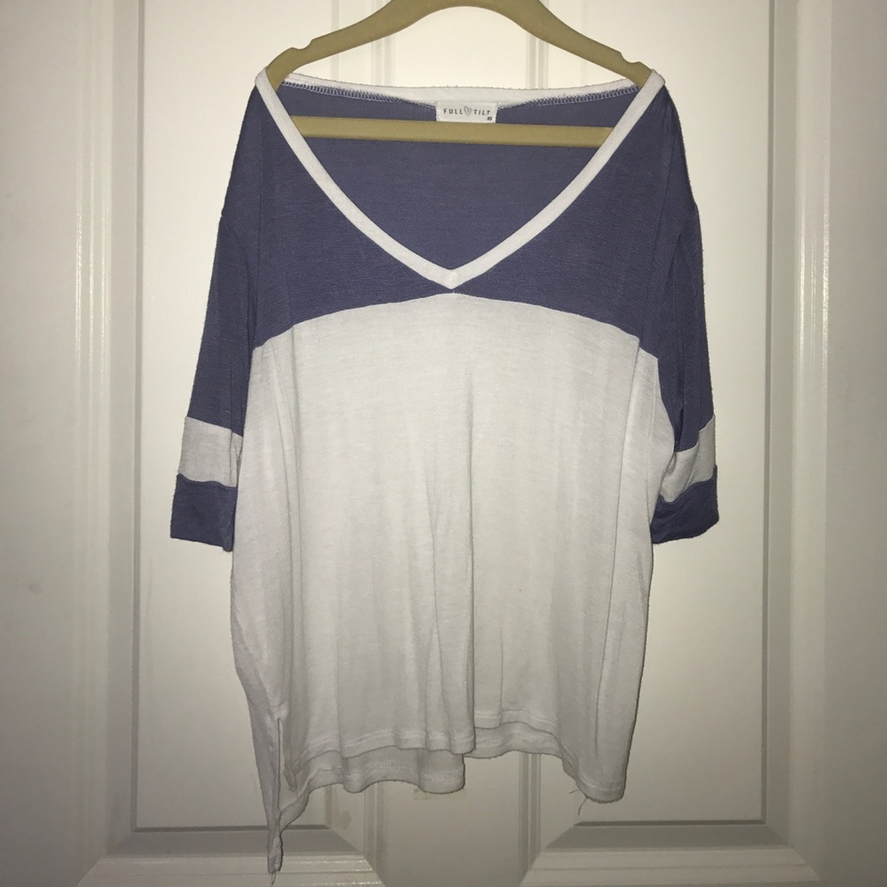 Blue and White Tee