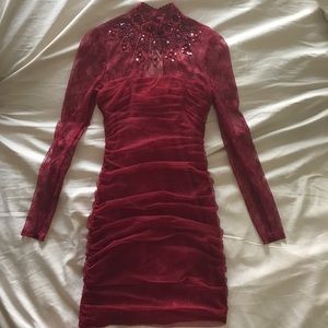 Bebe Red Lace Dress