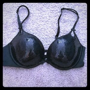 Victorias Secret Sequins bra, Black 38C