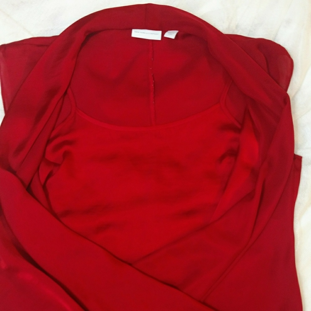 Red dress top