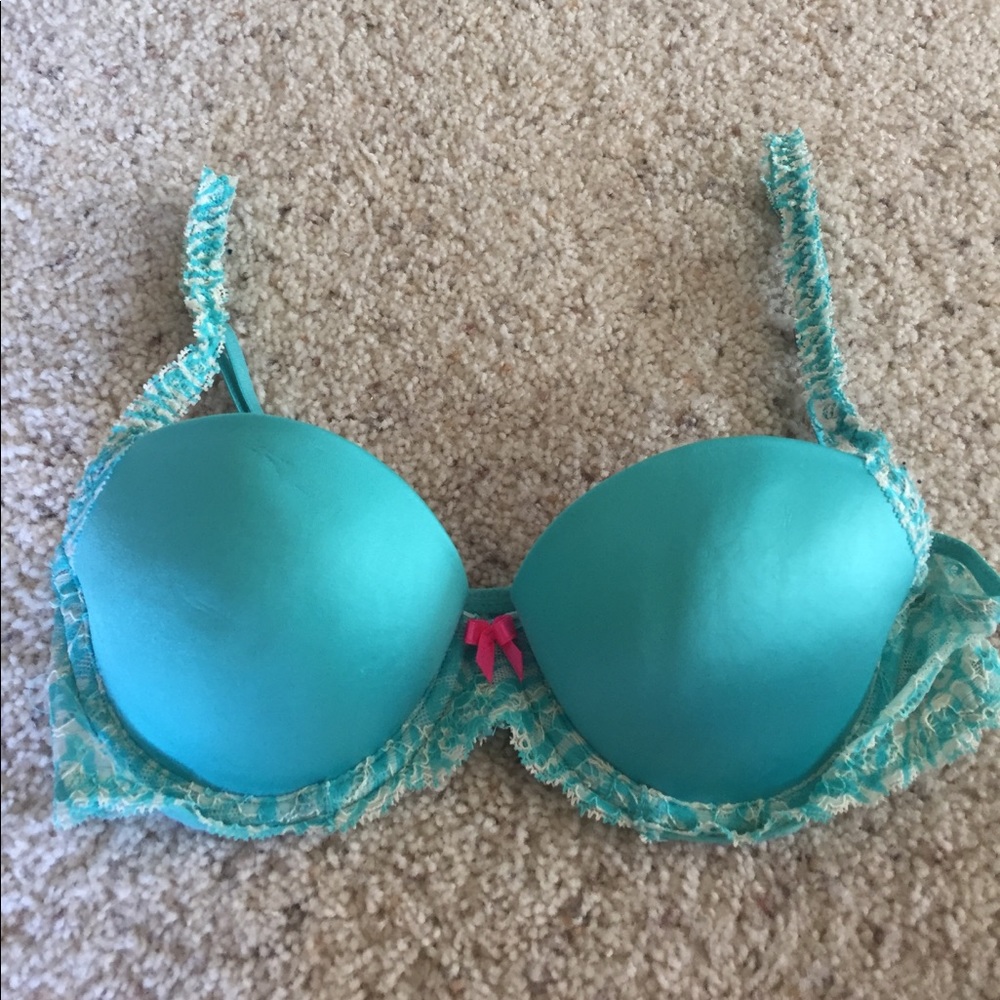 PINK lace push up demi bra