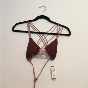 deep purple and light purple bikini top/NEVER WORN