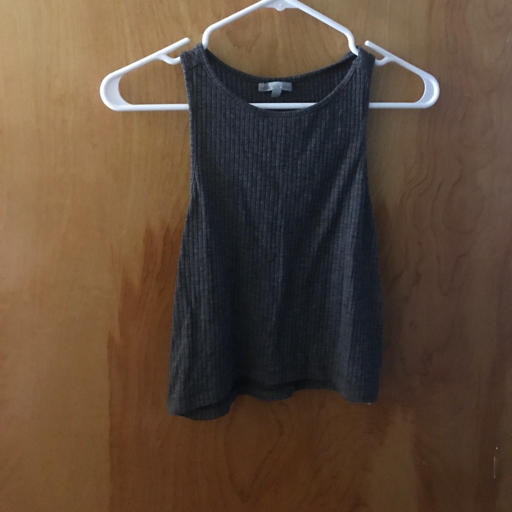 Gray crop top