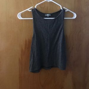Gray crop top