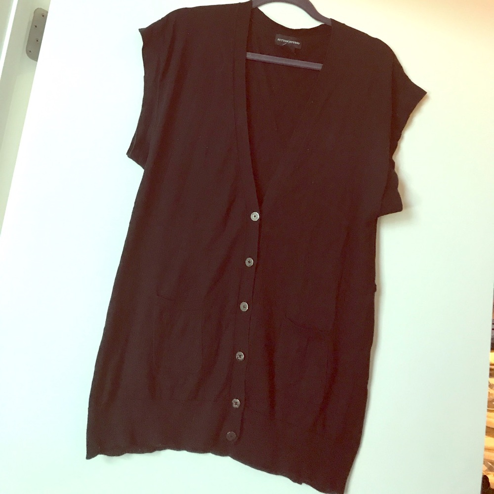 Black Sutton studio sleeveless sweater