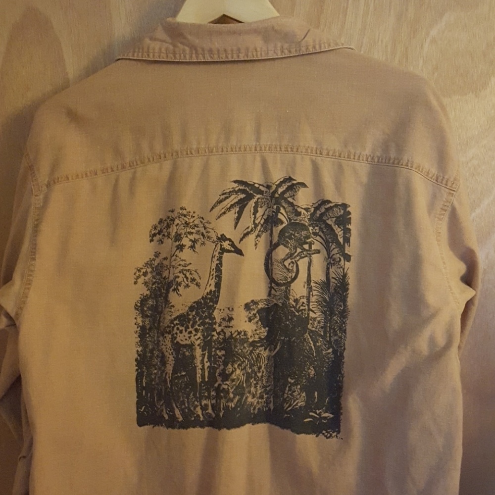 🐒Vintage safari button down🐯