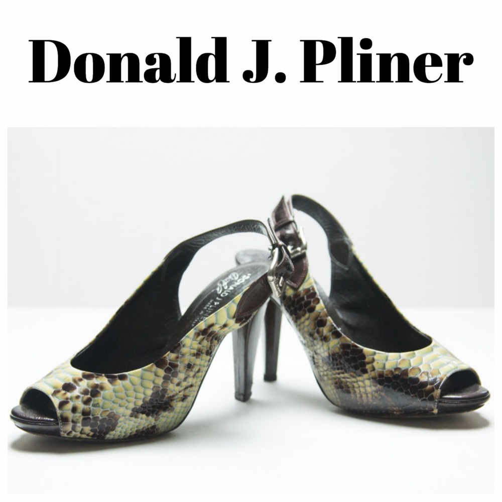 Donald Pliner Zofia Greenlime/Brown Slingback Pump