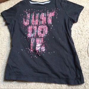 Girls Black Just Do It Nike Shirt
