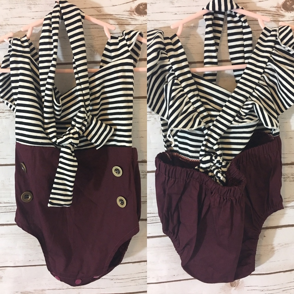 Sailor Moon Maroon Romper 🌙⚓️ Baby girl 18 mo-2T
